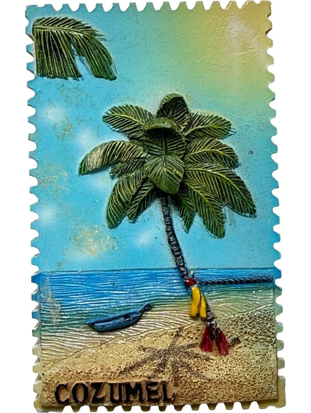 2 pc Lot Vintage Mexico Magnets Cozumel & Puerto Vallarta Mexico Travel Souvenir